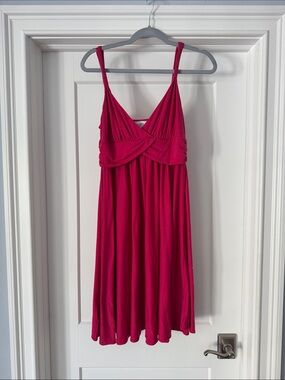 LOFT Fuchsia Midi Dress